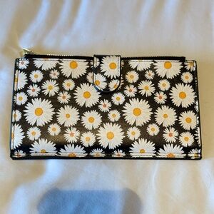 Floral Black and White Women's Wallet